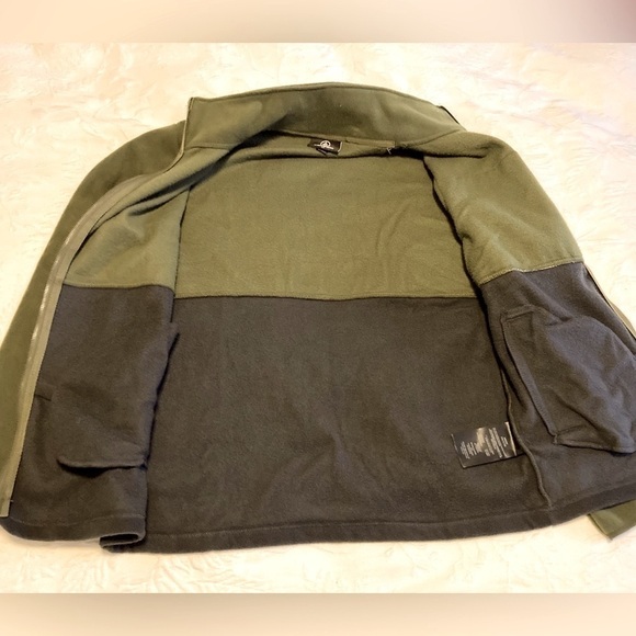 VOLCOM OAKHURST ZIP FLEECE MEN’S JACKET, MILITARY -  Size S - Picture 10 of 13